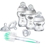 Tommee Tippee Sada kojeneckých lahviček C2N skleněných s kartáčem