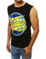 Men's tank top with black print RX4256