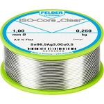 Felder Löttechnik ISO-Core "Clear" SAC305 spájkovací cín cievka Sn96,5Ag3Cu0,5 0.250 kg 1 mm