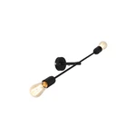 Čierna nástenná lampa na 2 žiarovky Custom Form Twigo, šírka 60 cm
