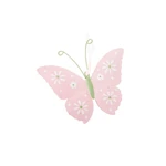 Súprava 2 ružových kovových závesných dekorácií Dakls Butterfly