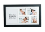 Fotorámeček Pro 5 fotografií černý , 50x27 cm