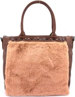 Dámská moderní kabelka shopper - hnědá