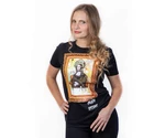 Tričko s krátkým rukávem Crazy Scissors Mona Lisa - černé, XS + dárek zdarma