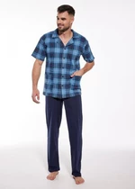 Cornette 318/49 3XL-5XL Rozepínané Pánské pyžamo 4XL jeans