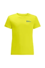 Detské tričko Jack Wolfskin ACTIVE SOLID žltá farba, jednofarebné