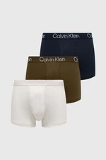 Boxerky Calvin Klein Underwear 3-pack pánské, zelená barva