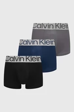 Boxerky Calvin Klein Underwear 3-pack pánské, tmavomodrá barva, 000NB3074A
