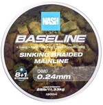 Nash splietaná šnúra baseline sinking braid camo 1200 m - 0,24 mm 11,33 kg