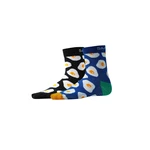 Sada dvoch párov vzorovaných ponožiek v čiernej a modrej farbe SAM 73 Anidal