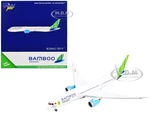Boeing 787-9 Commercial Aircraft "Bamboo Airways" White with Green Tail 1/400 Diecast Model Airplane by GeminiJets