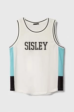 Detské tričko Sisley biela farba, vzorovaný