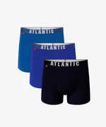 Pánske športové boxerky ATLANTIC 3Pack - tyrkysové/modré/námornícke modré