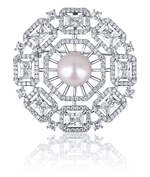 JwL Luxury Pearls Luxusná dámska brošňa s perlou 2v1 JL0665