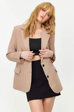 Trendyol Mink Regular Lined Woven Blazer Jacket