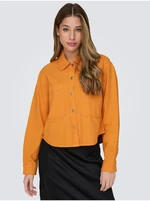 Oranžová dámská džínová bunda ONLY Drew - Dámské