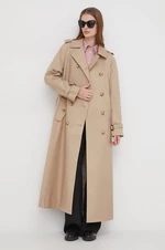 Trench kabát Lauren Ralph Lauren dámský, béžová barva, přechodný, oversize, 297936854