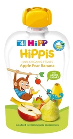 HiPP is 100% Ovocie (jablko, hruška, banán) kapsička ovocný príkrm 100 g