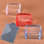 Silicone Transparent Rectangle Nail Art Stamping Kit Nail Stamper Manicure Plate Stamp Manicure Scraper Seal Stamper Scraper