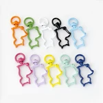 20 PCS 19x40mm Multicolor Cat Lobster Clasp Metal Spray Paint Key Chain Hooks For Bags Accessories Jewelry Ornament