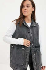 Trendyol Anthracite Shirt Collar Jacket