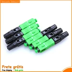 100pcs/lot FTTH SC APC Single-Mode Fiber Optic SC Quick Connector FTTH Fiber Optic Fast Connector SC Connector Free Shipping