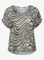 Brown-white patterned women T-Shirt Fransa - Women