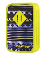 CoolPack Penál Jumper 2 Tie Dye blue dvoupatrový, s vybavením