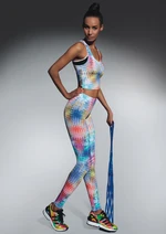 Bas Bleu Sports leggings TESSERA 90 modeling with colorful print