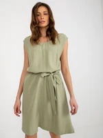 Light green sundress with belt from RUE PARIS