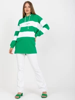 Green-and-white hoodie with embroidery RUE PARIS