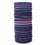 Multifunctional scarf HUSKY Printemp pink triangle stripes