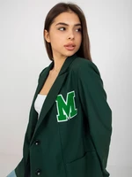 Dark green lady's oversized jacket