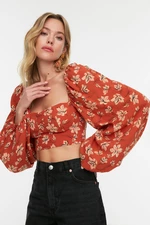 Dámský Crop Top Trendyol Floral