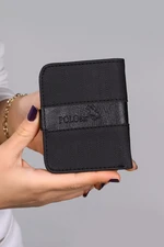 Polo Air Men's Denim Patterned Sports Card Holder Black