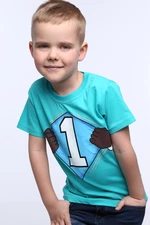 Boys' T-shirt with mint number