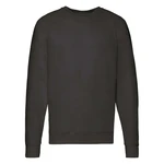 Black Men's Sweatshirt Lightweight Raglan Sweat Fruit of the Loom