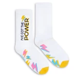 Banana Socks Unisex's Socks Classic I've got the Power White