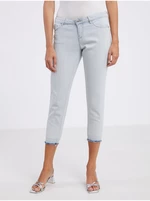 Light blue women's three-quarter slim fit jeans CAMAIEU - Women