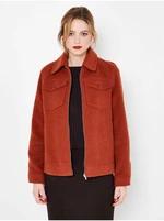 Brown Light Jacket camaieu wool - Women