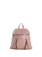 Light pink quilted eco-leather backpack