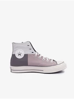 Pink-Grey Mens Ankle Sneakers Converse Chuck 70 Crafted Patchwo - Men