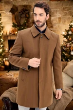 PLT8365 DEWBERRY MEN'S COAT-STRAIGHT CAMEL