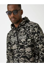 Koton Skull Print Sweatshirt Hoodie