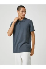 Koton Basic T-Shirt Polo Neck Slim Fit with Buttons.