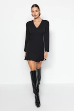 Trendyol Black V Neck Mini Skirt Godeli Woven Woven Dress