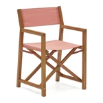 Jasnoczerwone/naturalne drewniane krzesła ogrodowe zestaw 2 szt. Thianna – Kave Home