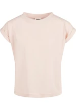 Girls' Organic Shoulder Extended T-Shirt - Pink