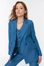 Trendyol Blue Woven Buttoned Blazer Jacket