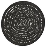 Kusový koberec Twin-Wendeteppiche 103109 schwarz creme-200x200 (průměr) kruh